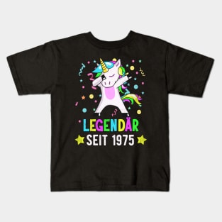 Geburtstag Legendär seit 1975 Einhorn Dab Bday Fun Kids T-Shirt